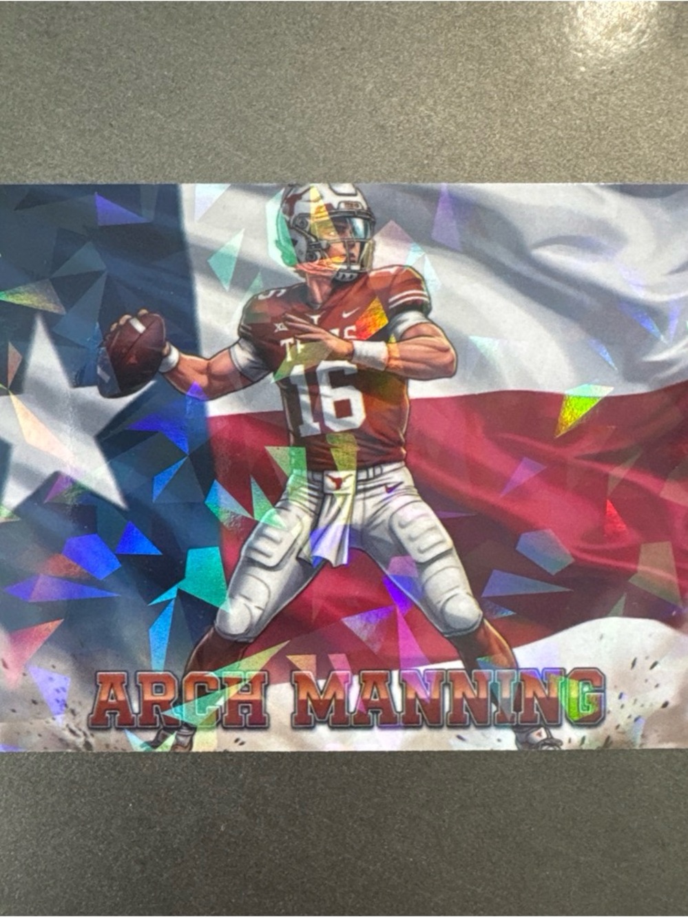 Topps Arch Manning Trading Card - Red, White, Blue Holographic